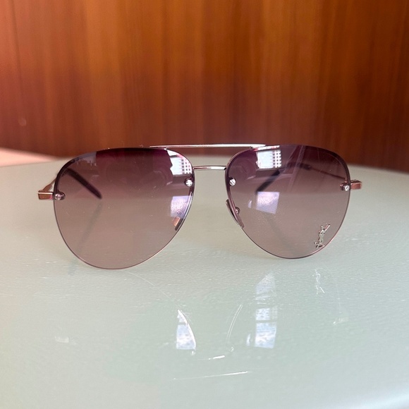 Authentic Saint Laurent CLASSIC 11 M 008 Aviator Sunglasses - Picture 2 of 8